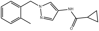 Cyclopropanecarboxamide, N-[1-[(2-methylphenyl)methyl]-1H-pyrazol-4-yl]- Struktur