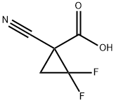 Cyclopropanecarboxylic acid, 1-cyano-2,2-difluoro- (9CI) Struktur