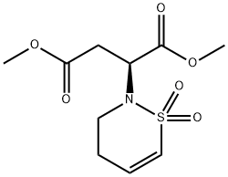 BUTANEDIOIC ACID, (3,4-DIHYDRO-1,1-DIOXIDO-2H-1,2-THIAZIN-2-YL)-, DIMETHYL ESTER, (2S) Struktur