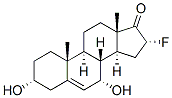 Androst-5-en-17-one, 16-fluoro-3,7-dihydroxy-, (3alpha,7alpha,16alpha)- (9CI) Struktur