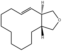 (3aR*,12E,13aR*)-1,3,3a,4,5,6,7,8,9,10,11,13a-dodecahydrocyclododeca[c]furan Struktur