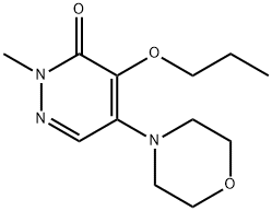 2-Methyl-5-morpholino-4-propoxy-3(2H)-pyridazinone Struktur