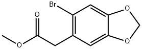 Methyl 2-(6-bromo-2H-1,3-benzodioxol-5-yl)acetate Struktur