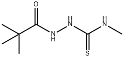 2,2-dimethyl-2'-[(methylamino)thioxomethyl]propionohydrazide Struktur