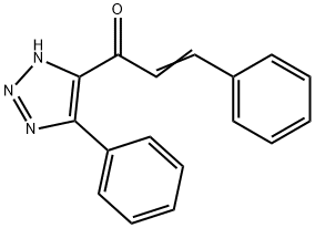 3-Phenyl-1-(5-phenyl-1H-1,2,3-triazol-4-yl)-2-propen-1-one Struktur