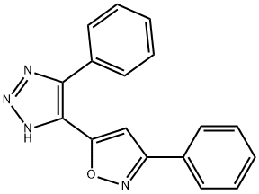 4-Phenyl-5-(3-phenyl-5-isoxazolyl)-1H-1,2,3-triazole Struktur