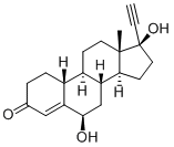 4-ESTREN-17-ALPHA-ETHYNYL-6-BETA, 17-BETA-DIOL-3-ONE Struktur