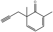 2,6-Dimethyl-2-(2-propynyl)-3,5-cyclohexadiene-1-one Struktur