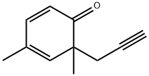 4,6-Dimethyl-6-(2-propynyl)-2,4-cyclohexadien-1-one Struktur