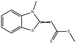 methyl 2-(3-methylbenzothiazolin-2-ylidene)dithioacetate Struktur