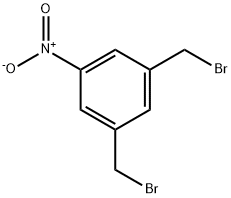 1,3-bis(broMoMethyl)-5-nitrobenzene Struktur