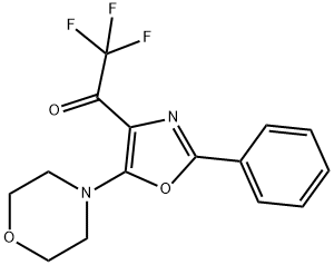 2,2,2-Trifluoro-1-[5-morpholino-2-phenyloxazol-4-yl]ethanone Struktur