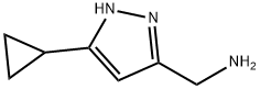 1-(5-cyclopropyl-1H-pyrazol-3-yl)methanamine Struktur