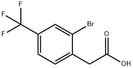 2-BROMO-4-(TRIFLUORMETHYL)PHENYLACETIC ACID Struktur