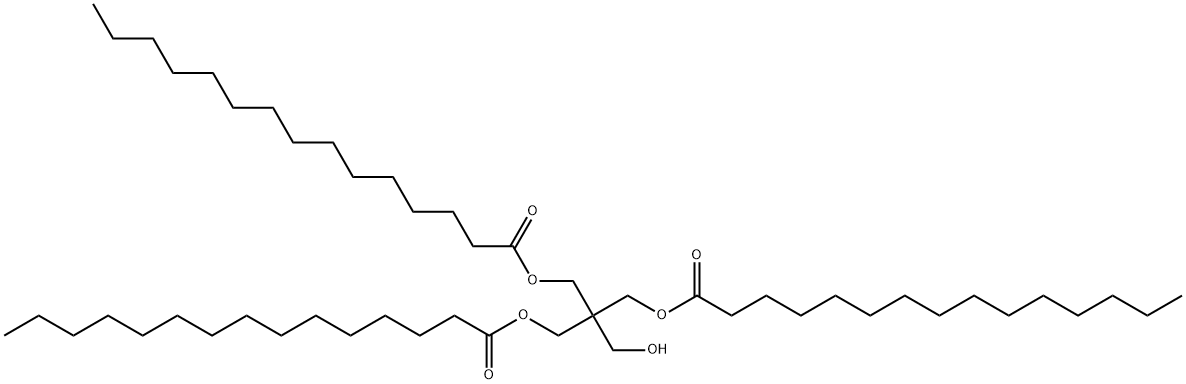 Dipentadecanoic acid 2-(hydroxymethyl)-2-[(pentadecanoyloxy)methyl]-1,3-propanediyl ester Struktur