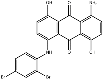 1-amino-5-[(2,4-dibromophenyl)amino]-4,8-dihydroxyanthraquinone Struktur