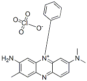 3-Amino-7-(dimethylamino)-2-methyl-5-phenylphenazinium perchlorate Struktur