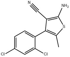 2-AMINO-4-(2,4-DICHLOROPHENYL)-5-METHYLTHIOPHENE-3-CARBONITRILE Struktur