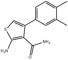 2-AMINO-4-(3,4-DIMETHYLPHENYL)THIOPHENE-3-CARBOXAMIDE Struktur