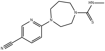 4-(5-CYANOPYRIDIN-2-YL)-N-METHYL-1,4-DIAZEPANE-1-CARBOTHIOAMIDE Struktur