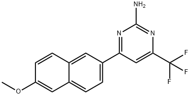 4-(6-METHOXY-2-NAPHTHYL)-6-(TRIFLUOROMETHYL)PYRIMIDIN-2-AMINE Struktur