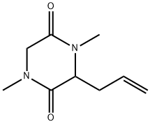 2,5-Piperazinedione,1,4-dimethyl-3-(2-propenyl)-(9CI) Struktur