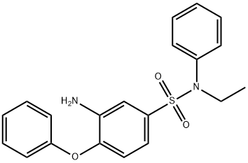 3-amino-N-ethyl-4-phenoxy-N-phenylbenzenesulphonamide Struktur