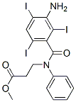 methyl N-(3-amino-2,4,6-triiodobenzoyl)-N-phenyl-beta-alaninate      Struktur