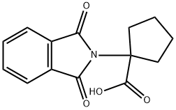 1-(1,3-dioxoisoindol-2-yl)cyclopentane-1-carboxylic acid Struktur