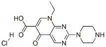 8-ethyl-5,8-dihydro-5-oxo-2-(piperazinyl)pyrido[2,3-d]pyrimidine-6-carboxylic acid hydrochloride Struktur