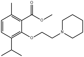 3-(2-Piperidinoethoxy)-p-cymene-2-carboxylic acid methyl ester Struktur