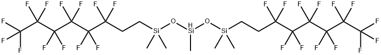 BIS((TRIDECAFLUORO-1,1,2,2-TETRAHYDROOCTYL)DIMETHYLSILOXY)METHYLSILANE Struktur