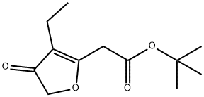 2-Furanaceticacid,3-ethyl-4,5-dihydro-4-oxo-,1,1-dimethylethylester(9CI) Struktur