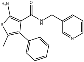 2-AMINO-5-METHYL-4-PHENYL-N-(PYRIDIN-3-YLMETHYL)THIOPHENE-3-CARBOXAMIDE Struktur