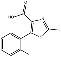 5-(2-fluoro-phenyl)-2-Methyl-thiazole-4-carboxylic acid Struktur