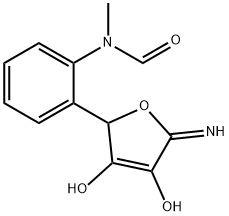 N-[2-(2,5-Dihydro-3,4-dihydroxy-5-iminofuran-2-yl)phenyl]-N-methylformamide Struktur