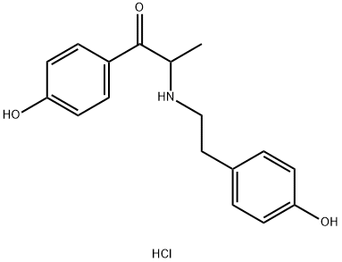 1-[[(4-HYDROXYPHENYL)ETHYL]AMINO]-1-PROPANONE HYDROCHLORIDE Struktur