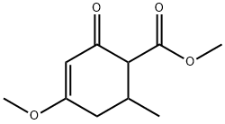 4-Methoxy-6-methyl-2-oxo-3-cyclohexene-1-carboxylic acid methyl ester Struktur