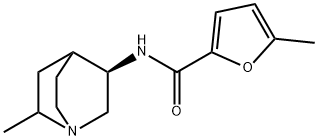 2-Furancarboxamide,5-methyl-N-[(3R)-6-methyl-1-azabicyclo[2.2.2]oct-3-yl]- Struktur