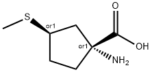 Cyclopentanecarboxylic acid, 1-amino-3-(methylthio)-, trans- (9CI) Struktur