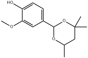 2-methoxy-4-(4,4,6-trimethyl-1,3-dioxan-2-yl)phenol Struktur