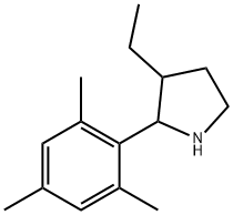 Pyrrolidine, 3-ethyl-2-(2,4,6-trimethylphenyl)- (9CI) Struktur