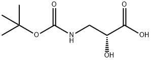 Propanoic acid, 3-[[(1,1-dimethylethoxy)carbonyl]amino]-2-hydroxy-, (2R)- Struktur