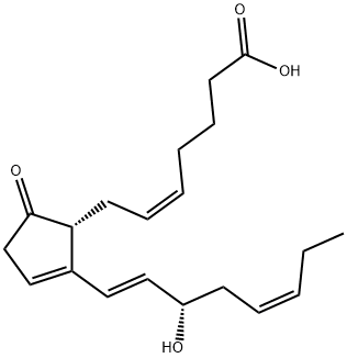 (5Z,13E,15S,17Z)-15-Hydroxy-9-oxoprosta-5,11,13,17-tetraen-1-oic acid Struktur