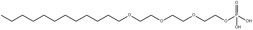 2-[2-[2-(dodecyloxy)ethoxy]ethoxy]ethyl dihydrogen phosphate Struktur