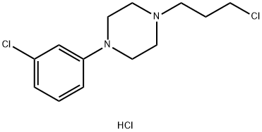 1-(3-Chlorophenyl)-4-(3-chloropropyl)piperazine hydrochloride Struktur