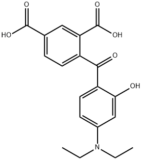 4-[4-(Diethylamino)-2-hydroxybenzoyl]-1,3-benzenedicarboxylic acid Struktur