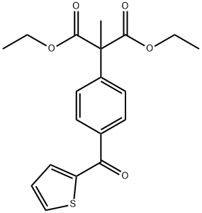 diethyl methyl[4-(2-thienylcarbonyl)phenyl]malonate Struktur