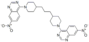 4,4'-[propane-1,3-diyldi(piperidine-1,4-diyl)]bis[7-nitroquinazoline]  Struktur