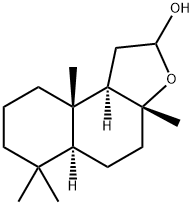 Dodecahydro-3a,6,6,9a-tetramethylnaphtho[2,1-b]furan-2-ol Struktur